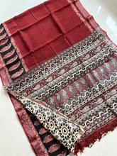 Aangan Ajrakh Handblock (Saree)