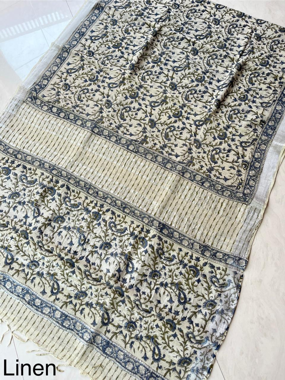 Tara Ajrakh Handblock (Saree)