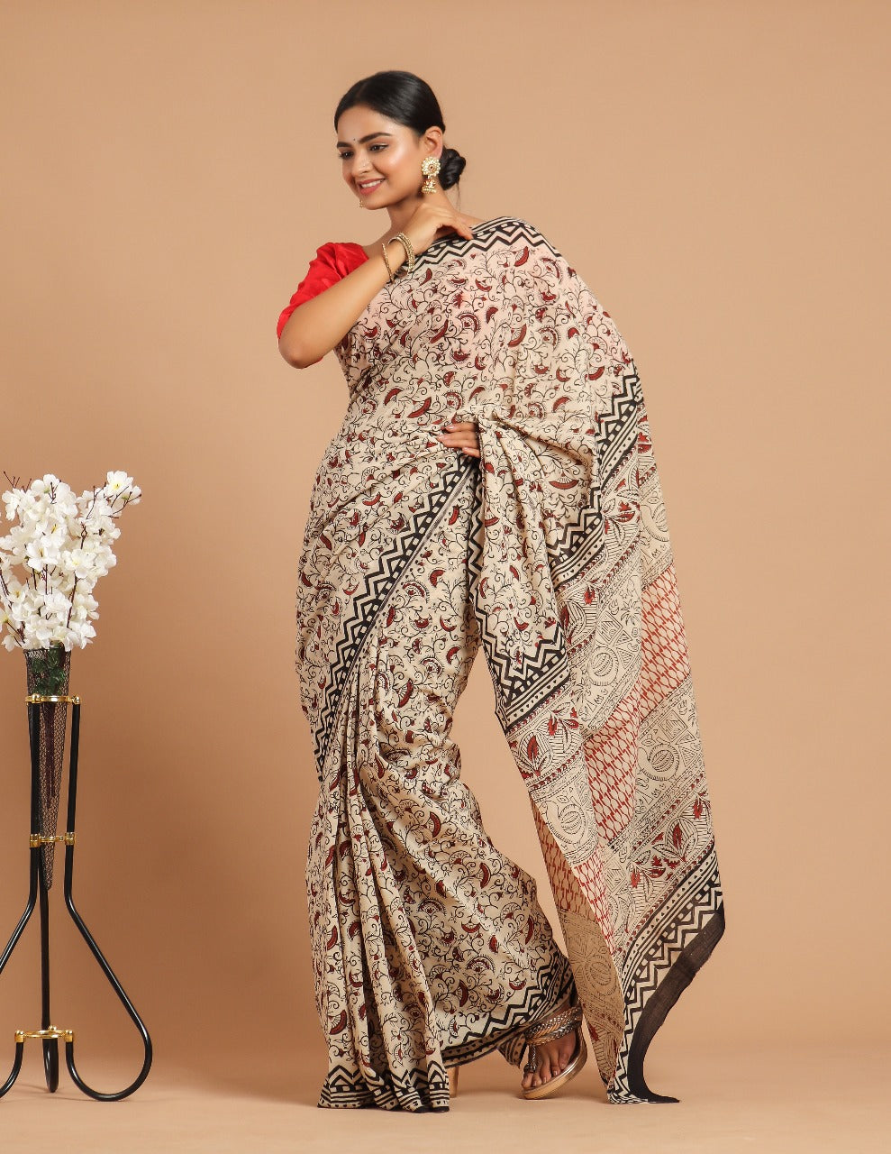 Aangan handblock (Saree)